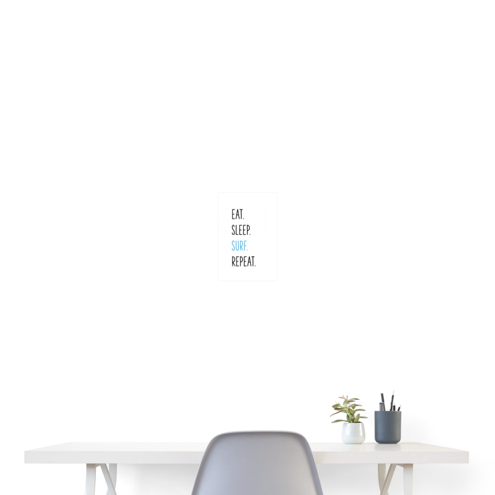 Poster | Eat.Sleep.Surf.Repeat - Weiß